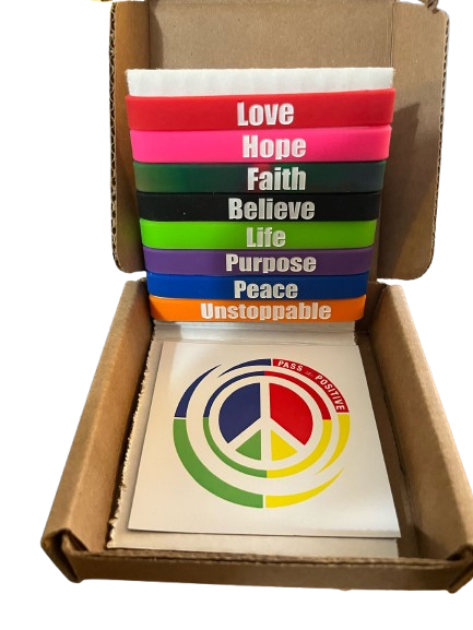 Optimistic Wrist Bands - Wear Positivity & Pass the Positive