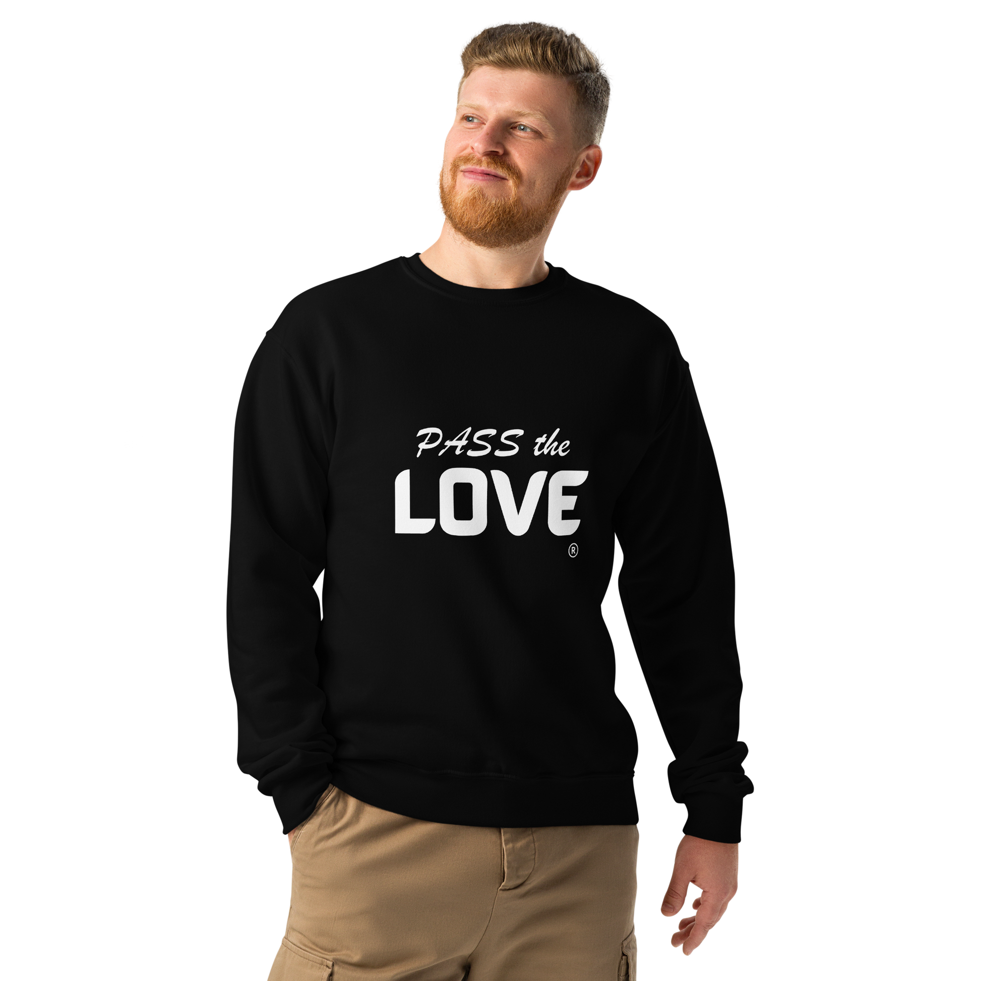 classic-unisex-crew-neck-sweatshirt-black-front-pass-the-love
