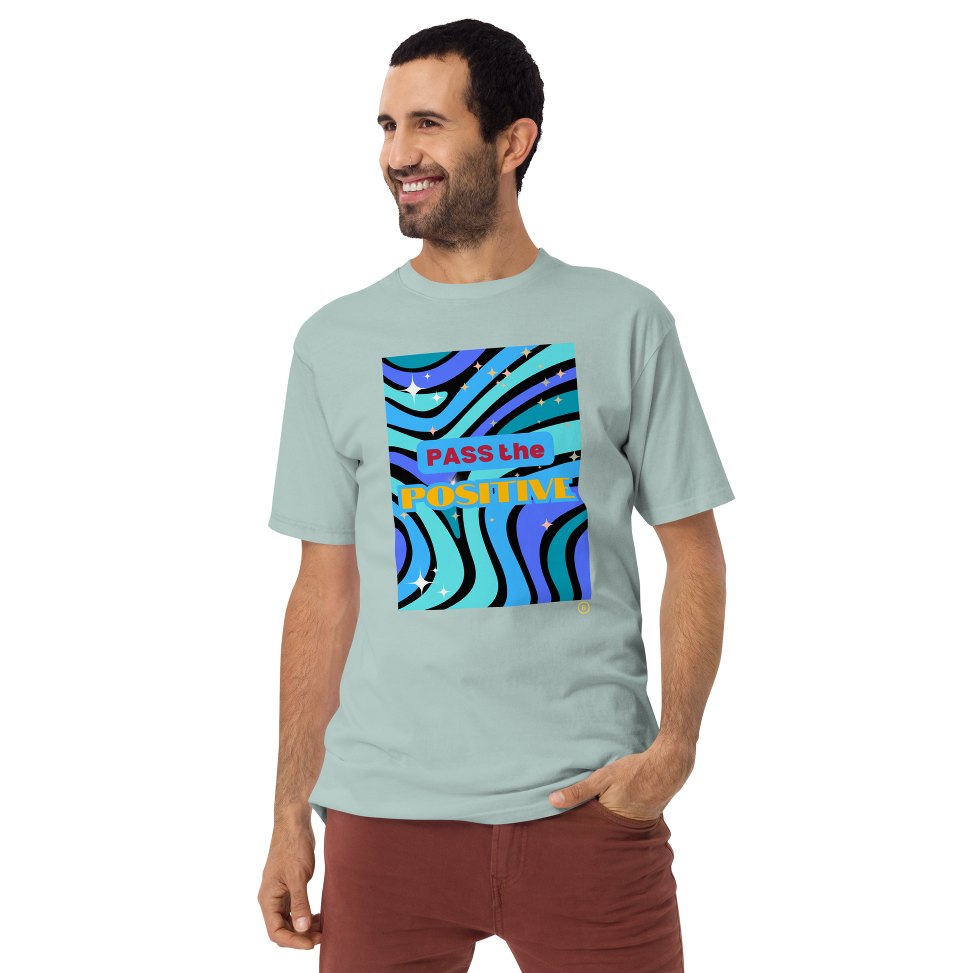 Wave Rider T-Shirt - Men's Premium Tee -  Agave