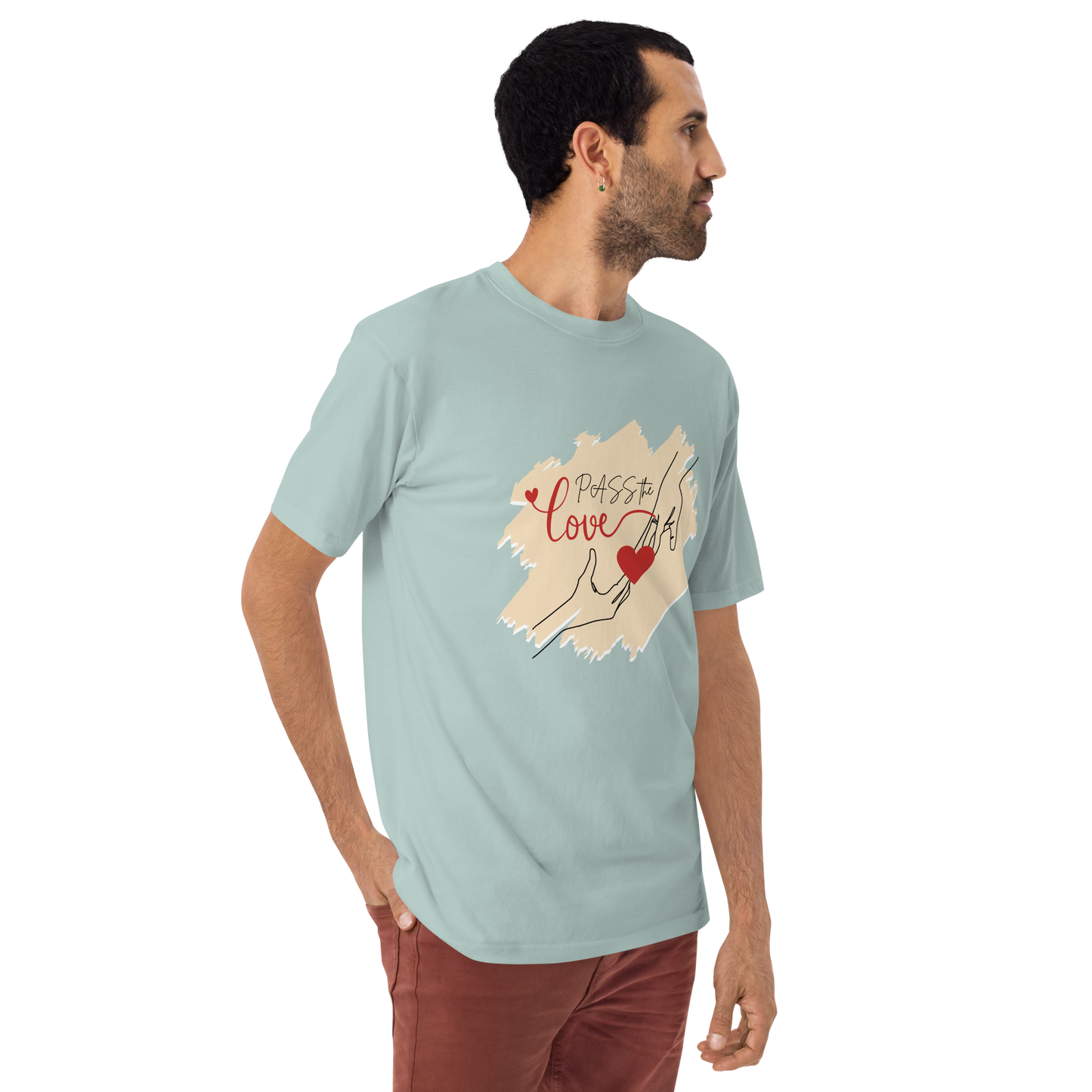 Couple T-Shirt - Men's Premium - Agave