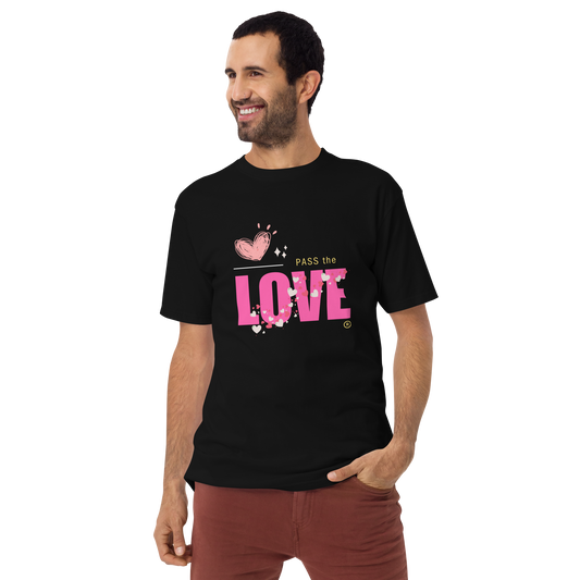 Pink Love T-Shirt - Men's Premium Tee - Black