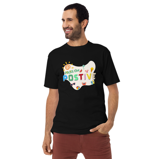 Tropical Beach T-Shirt – Men's Premium - Black