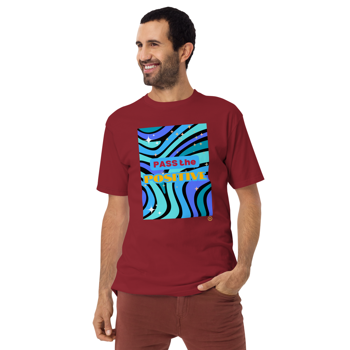 Wave Rider T-Shirt - Men's Premium Tee - Brick Red