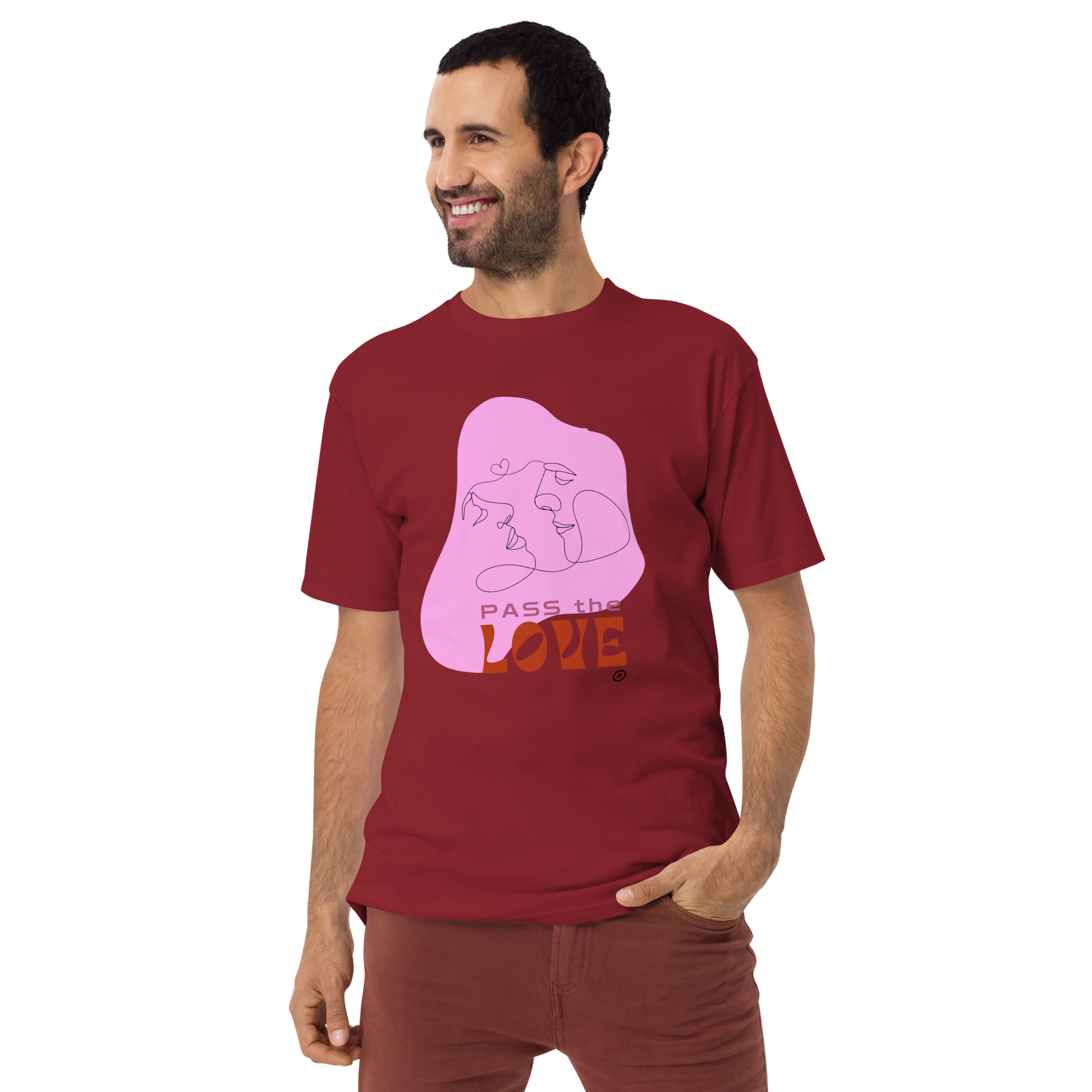 Kiss T-Shirt - Men's Premium Tee - Brick Red