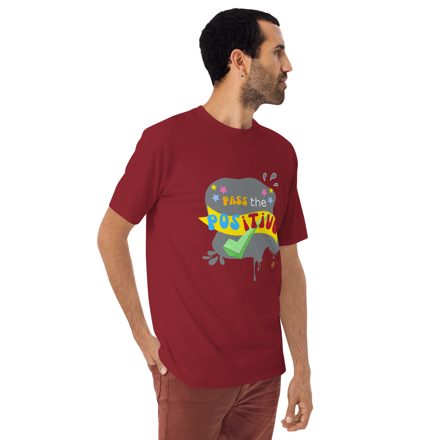 Stone Vibe T-Shirt - Men’s Premium Tee - Brick Red