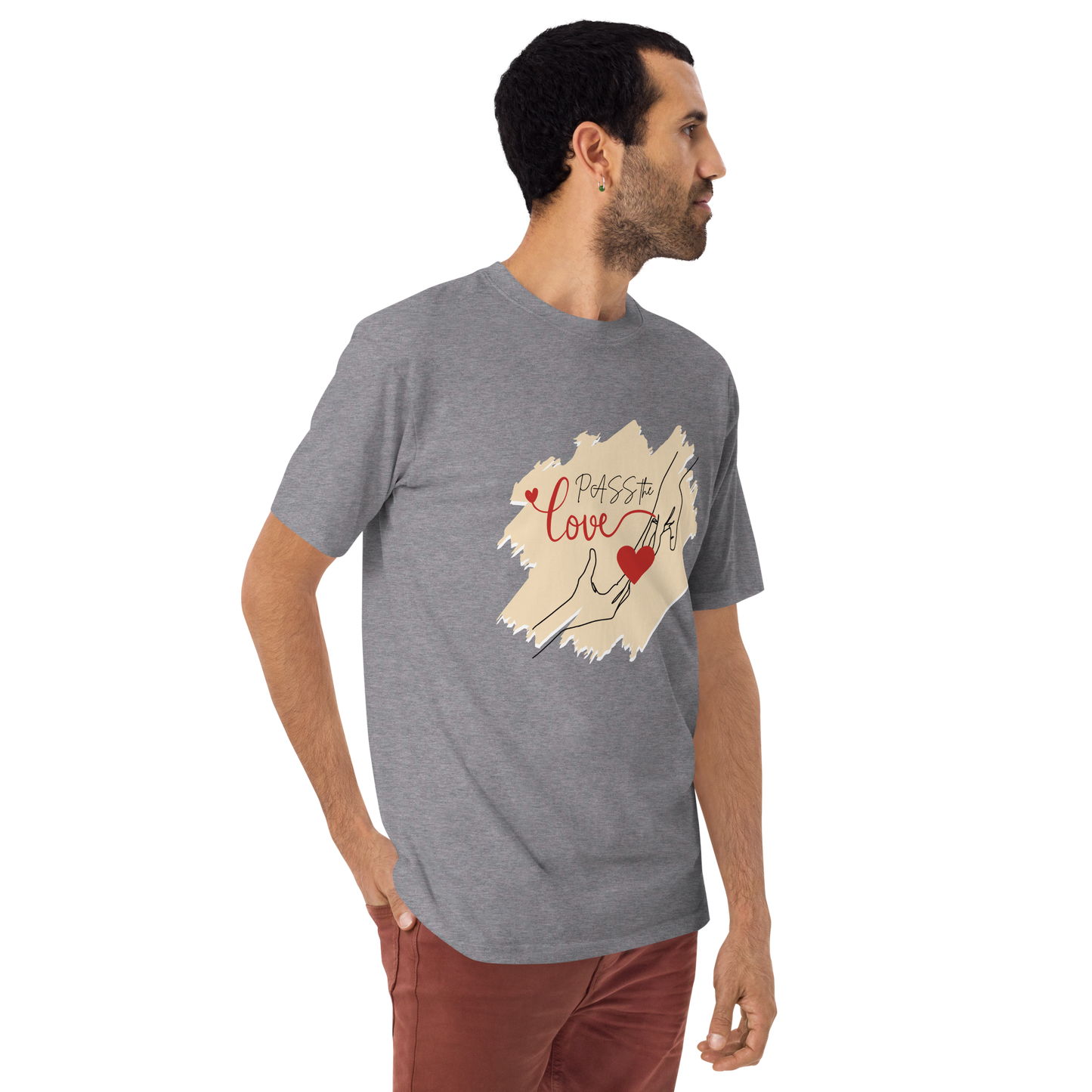 Couple T-Shirt - Men's Premium - Carbon Grey