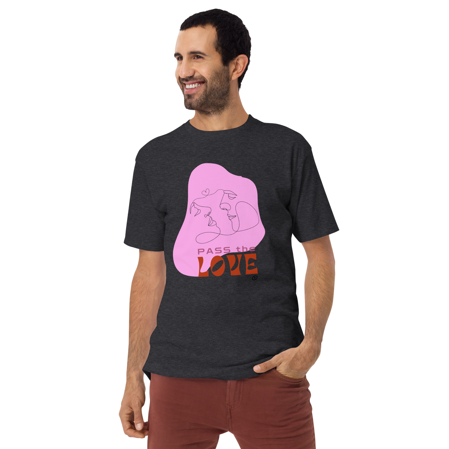 Kiss T-Shirt - Men's Premium Tee - Charcoal Heather