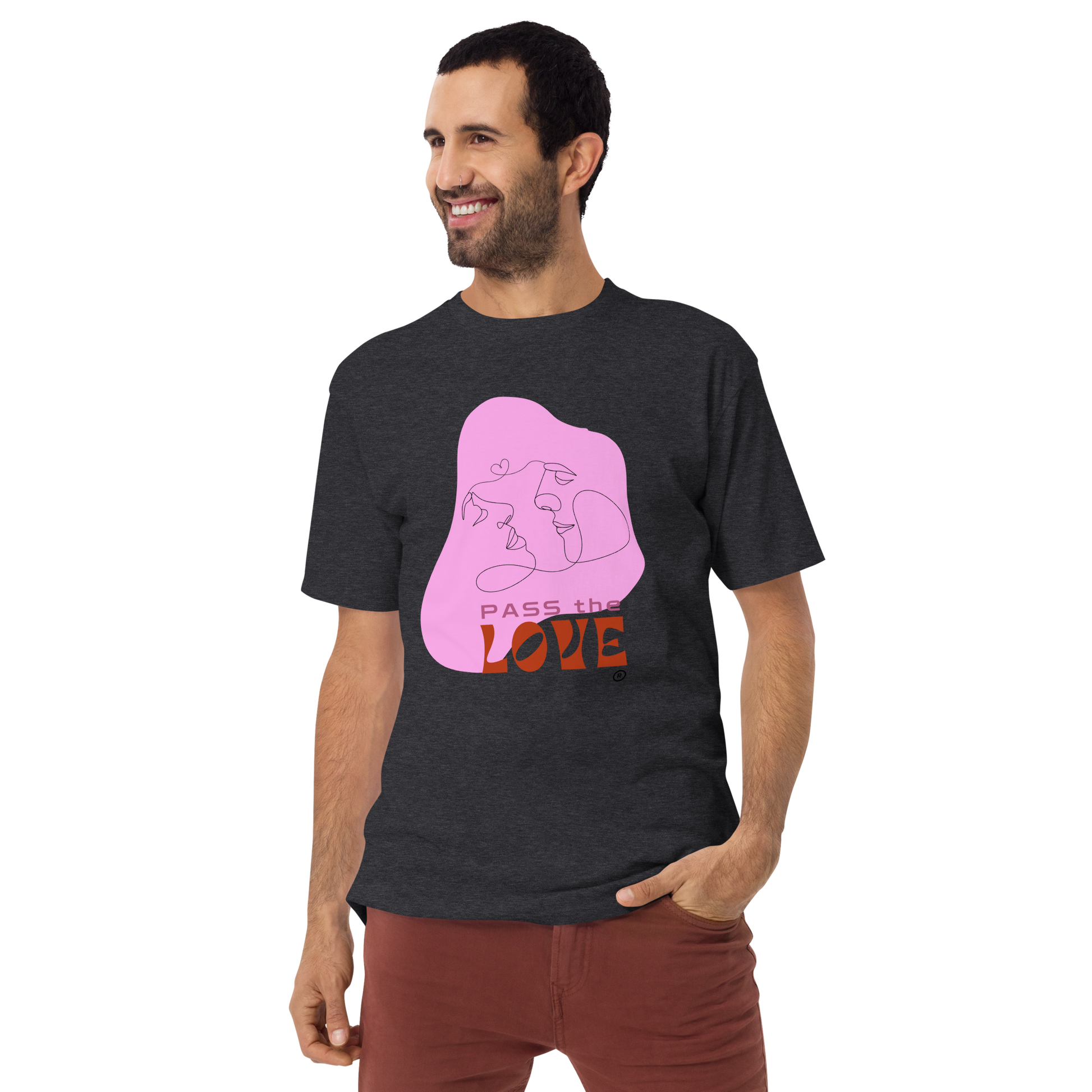Kiss T-Shirt - Men's Premium Tee - Charcoal Heather
