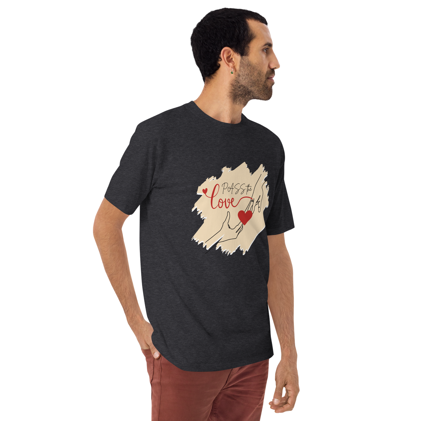 Couple T-Shirt - Men's Premium - Charcoal Heather