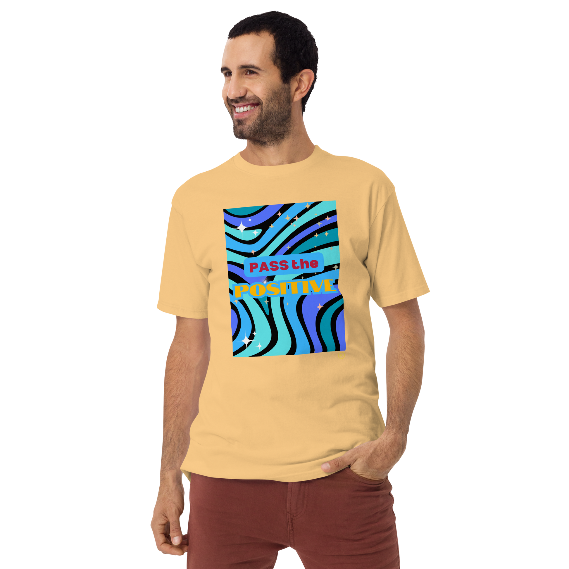 Wave Rider T-Shirt - Men's Premium Tee - White Gold