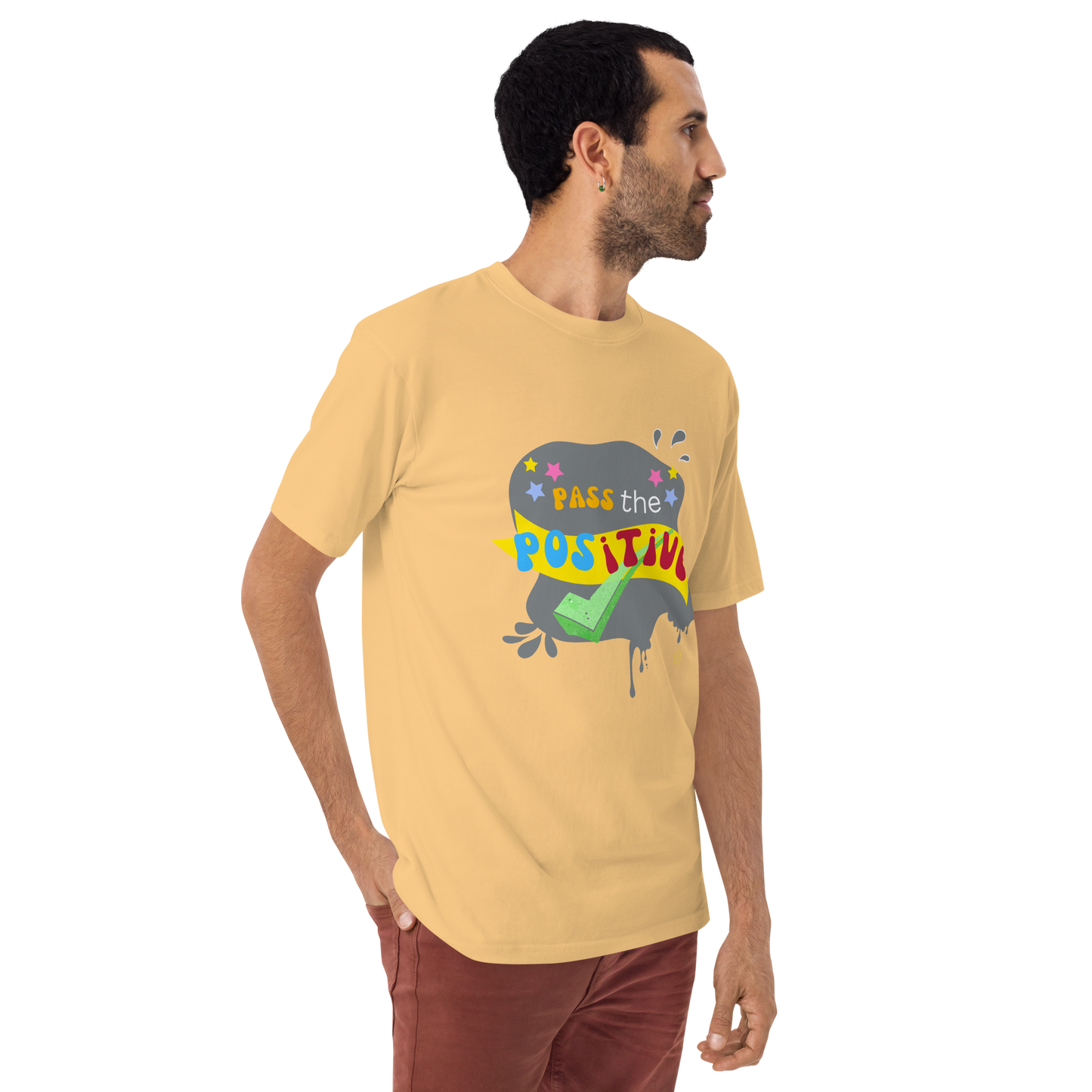 Stone Vibe T-Shirt - Men’s Premium Tee - Vintage Gold