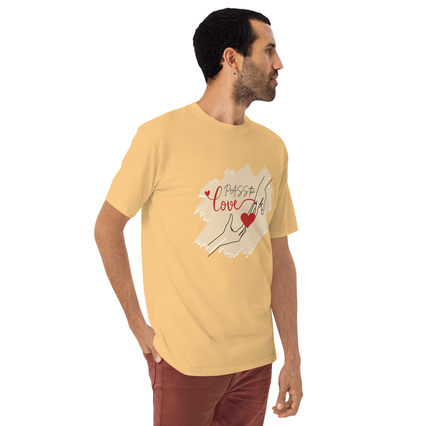 Couple T-Shirt - Men's Premium - Vintage Gold