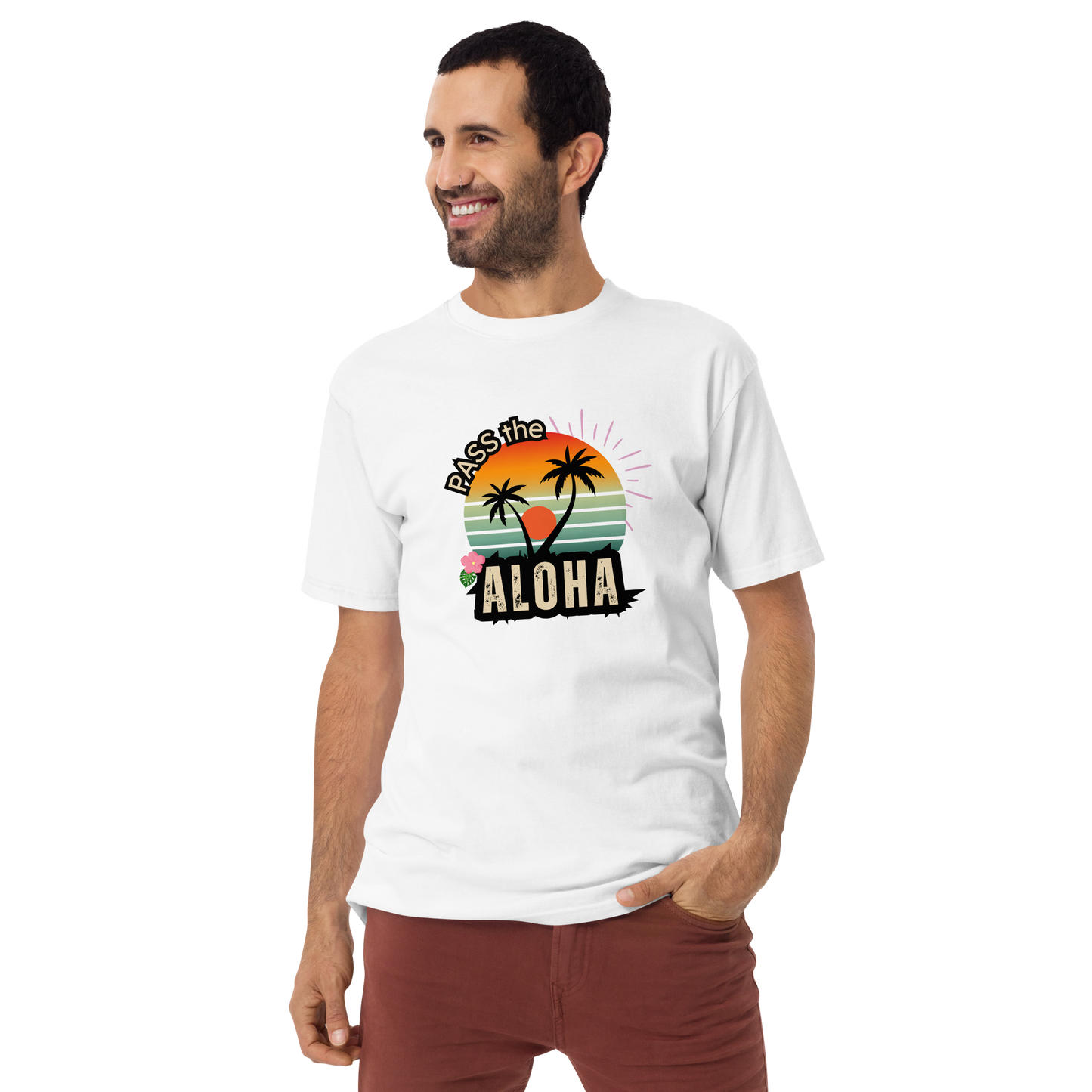 Palm Tree T-Shirt - Men’s premium - White