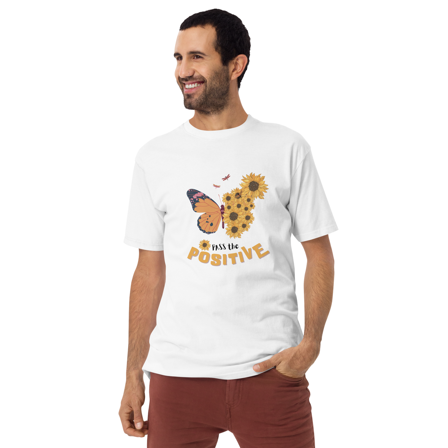 Celestial Butterfly T-Shirt - Men's Premium Tee - White
