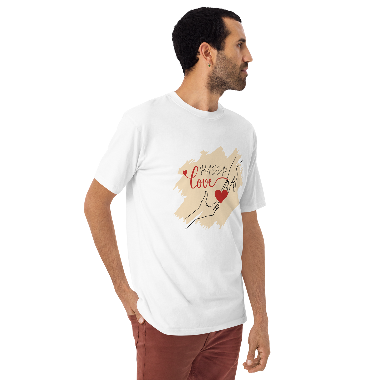 Couple T-Shirt - Men's Premium - White