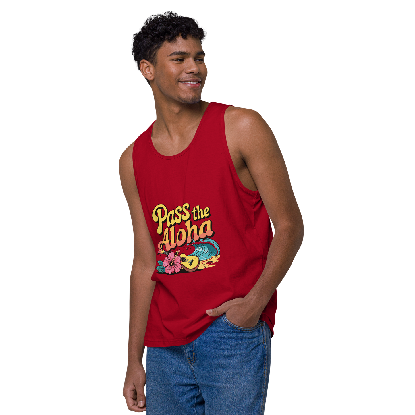 Ocean-Melody-Tropical-Tank-Top-Red-Right
