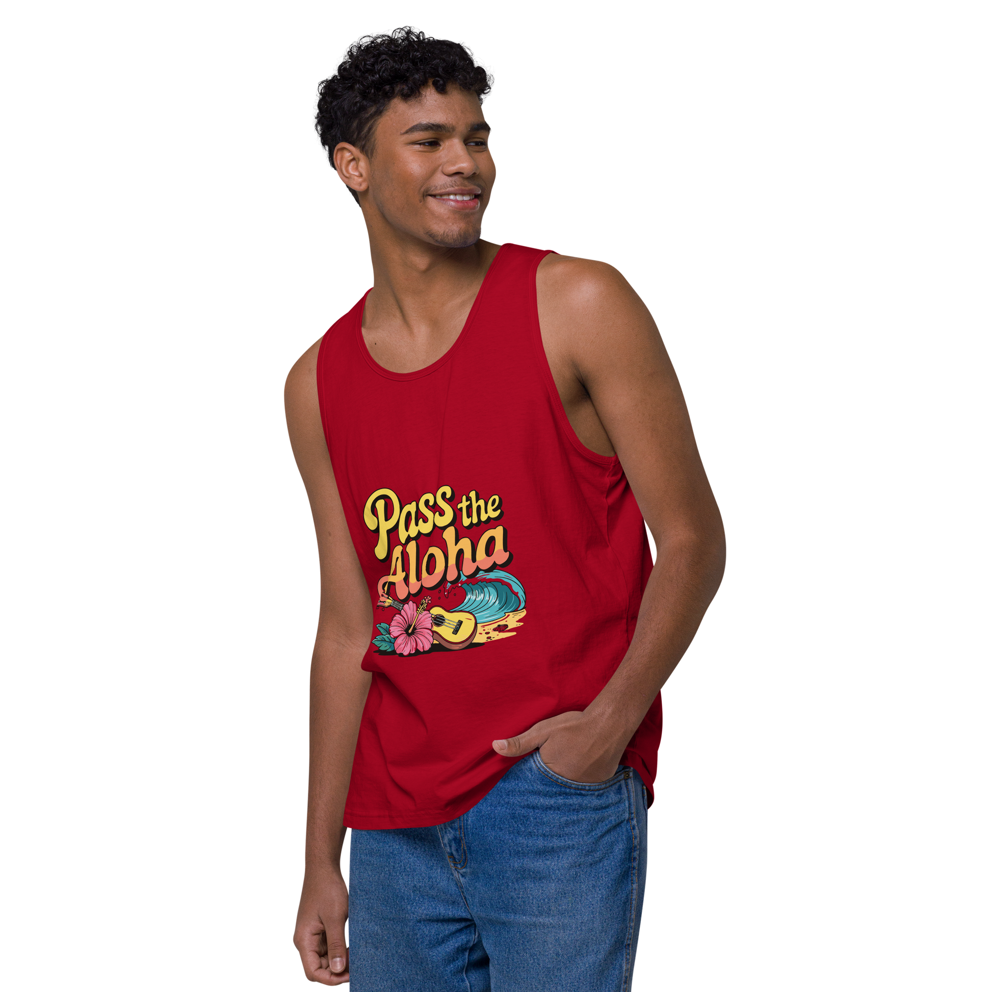 Ocean-Melody-Tropical-Tank-Top-Red-Right