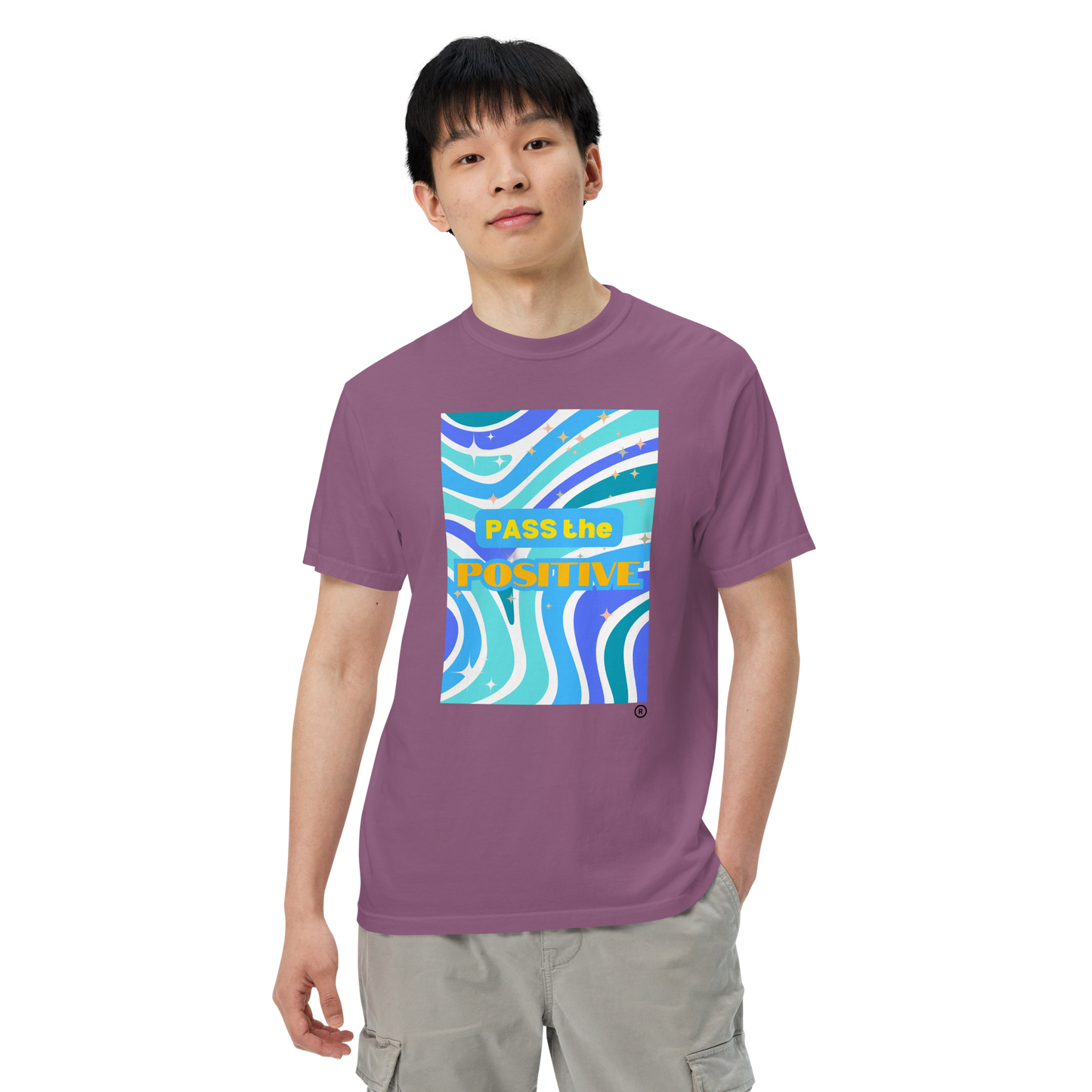 Groovy Ocean T-Shirt - Unisex Dyed - Berry