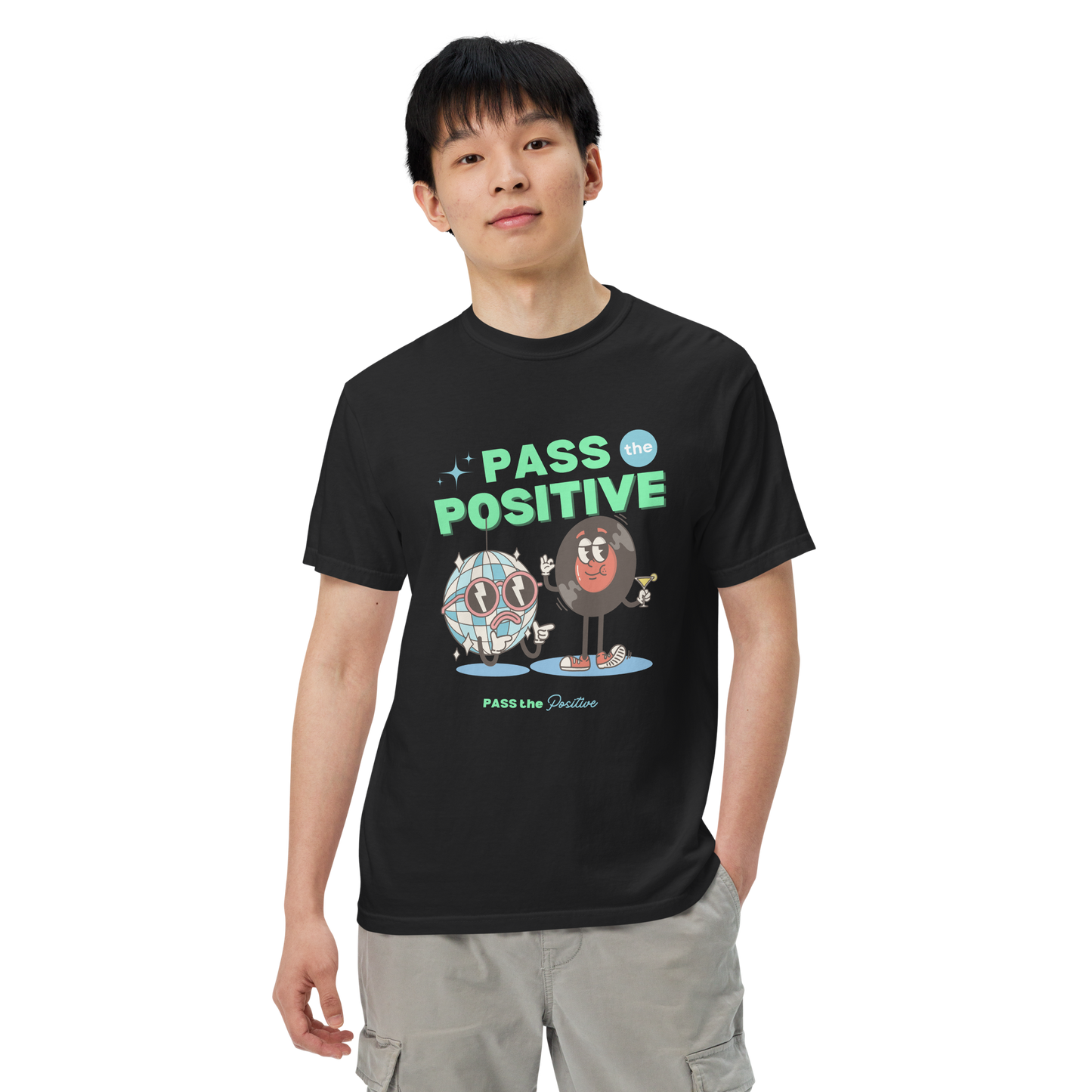 Disco Duo Party Tee - Unisex Dyed - Black