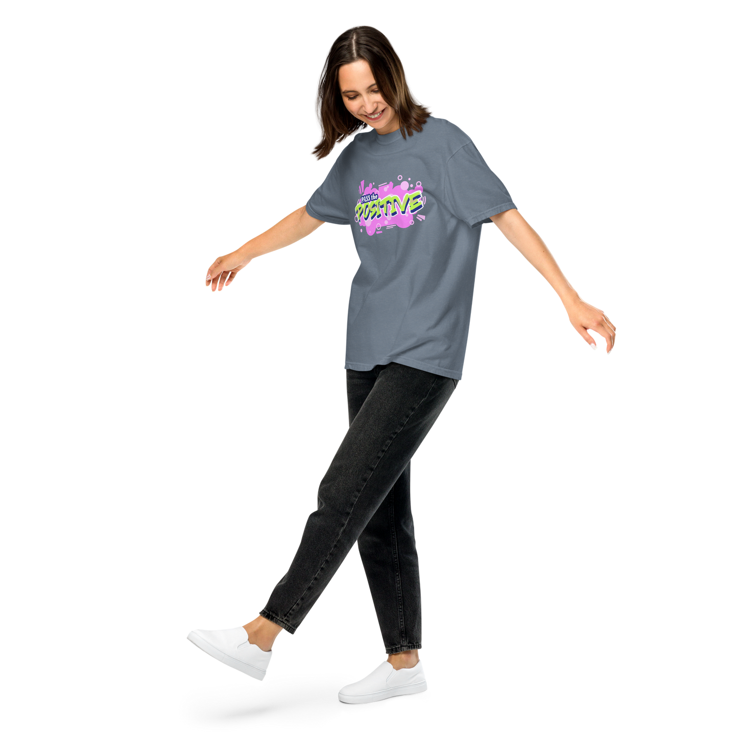Funky Cloudburst Tee - Unisex Dyed - Blue Jean