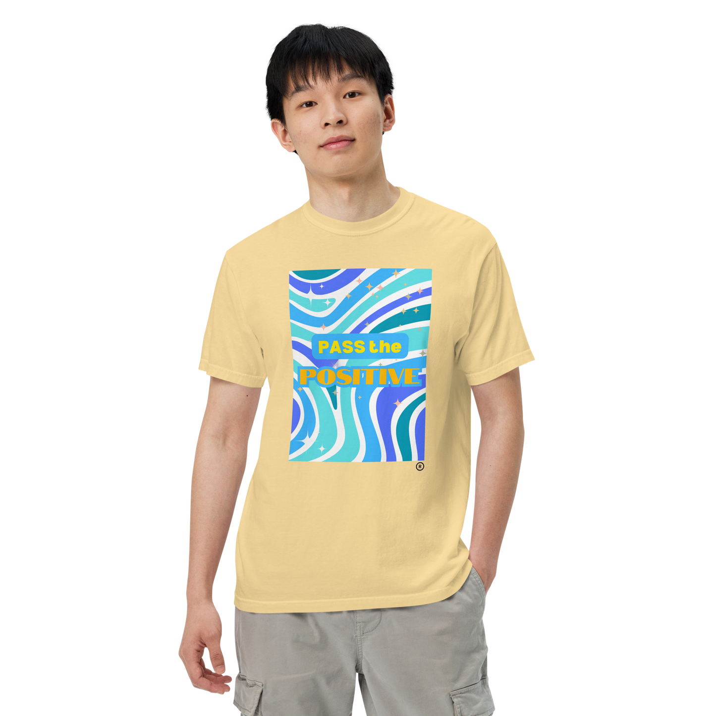 Groovy Ocean T-Shirt - Unisex Dyed - Butter