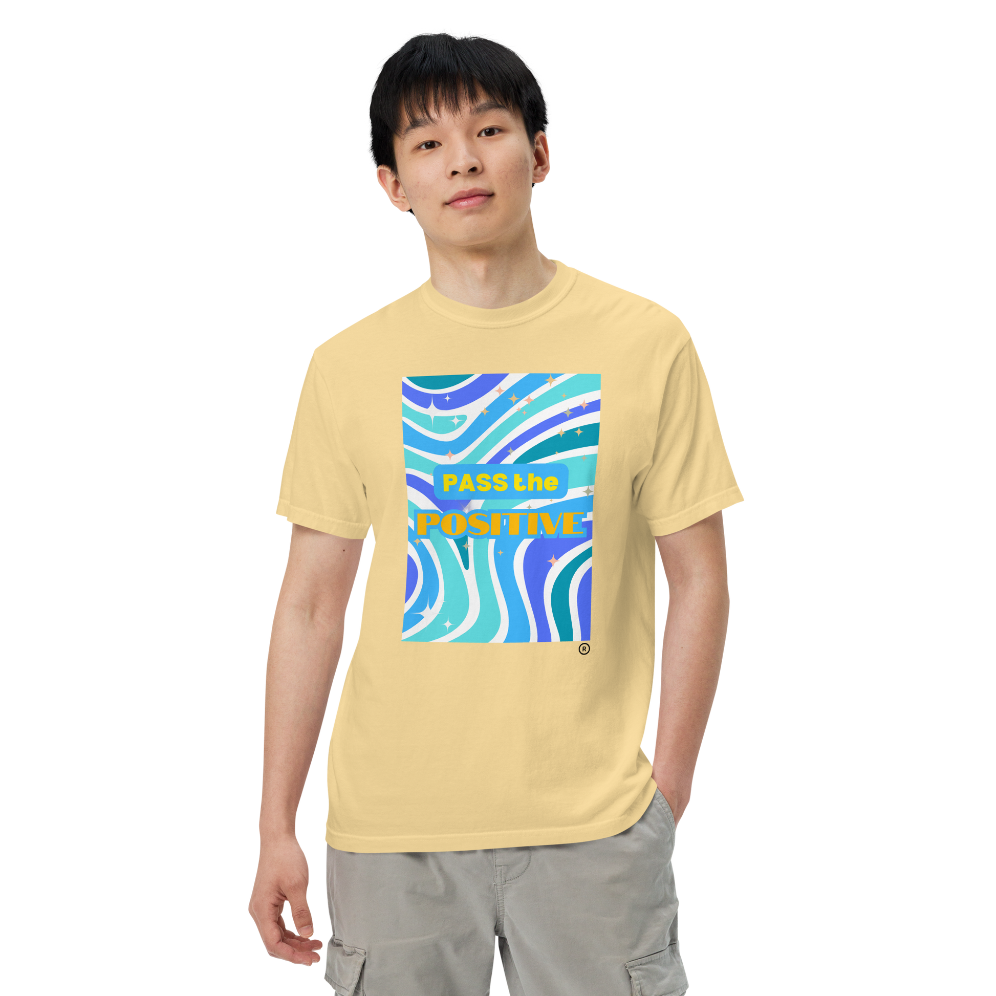 Groovy Ocean T-Shirt - Unisex Dyed - Butter