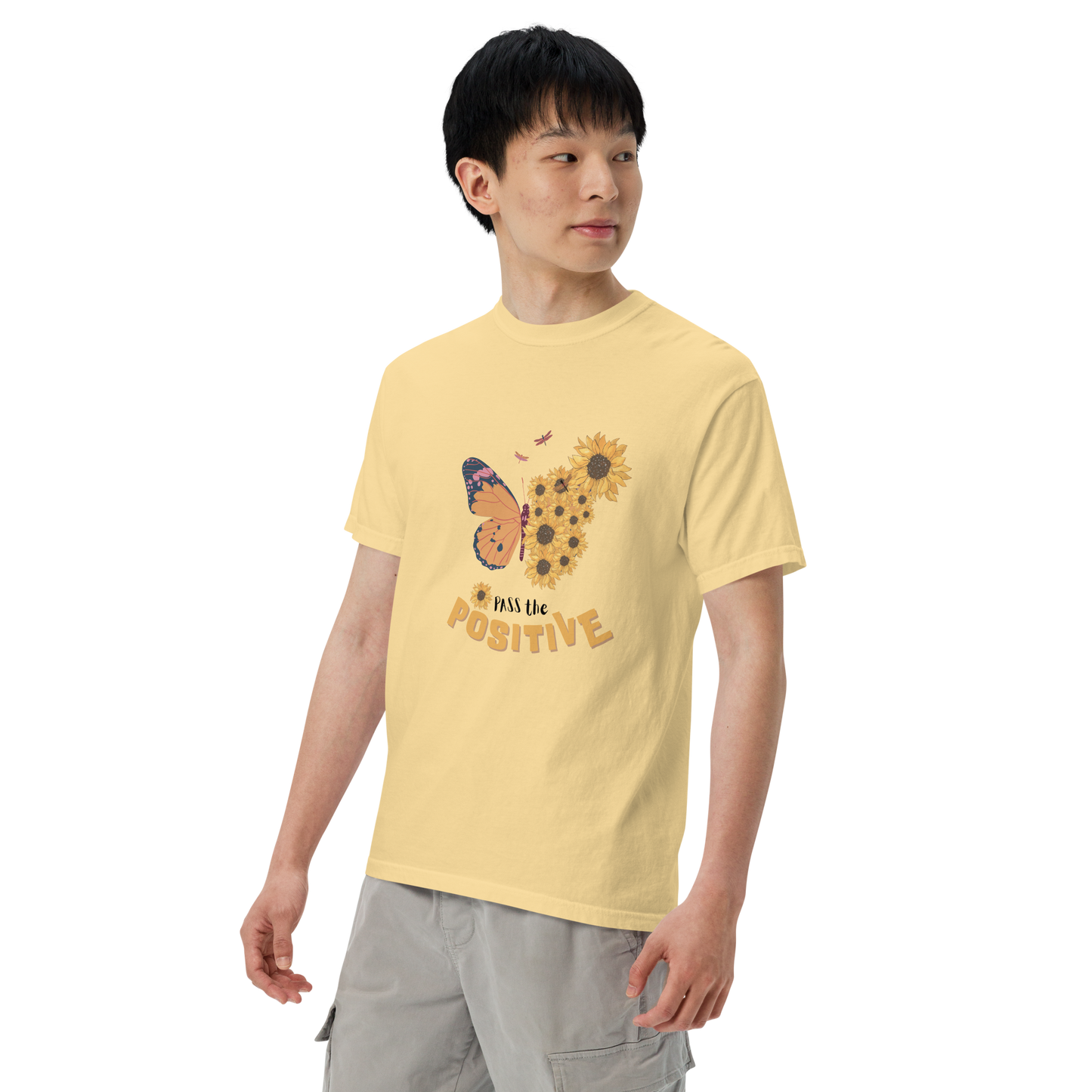 Celestial Butterfly T-Shirt - Unisex Dyed - Butter
