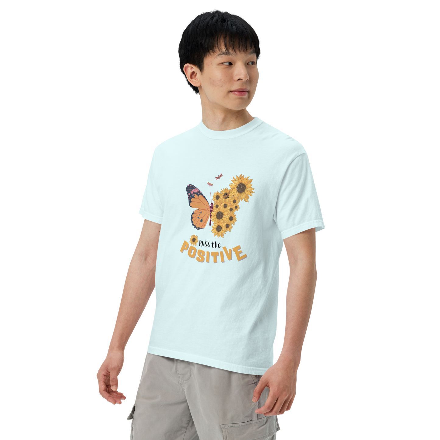 Celestial Butterfly T-Shirt - Unisex Dyed - Chambray