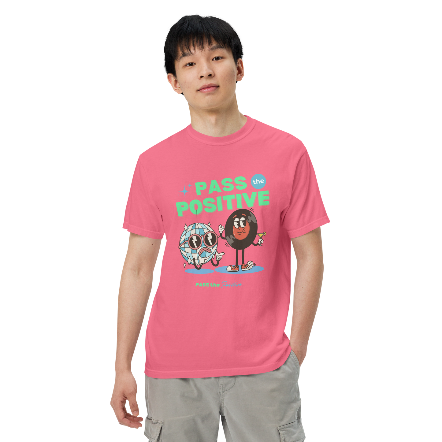 Disco Duo Party Tee - Unisex Dyed - Crunchberry