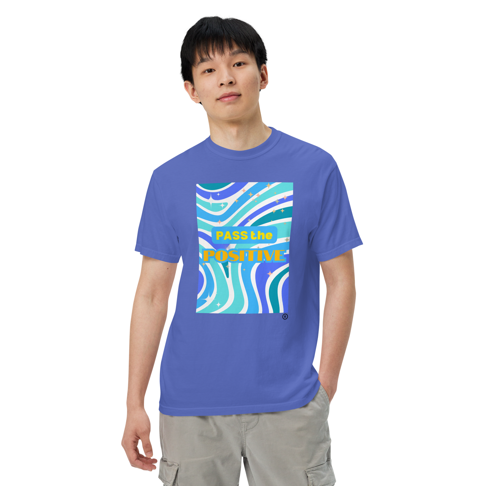 Product Groovy Ocean T-Shirt - Unisex Dyed - Flo Blue