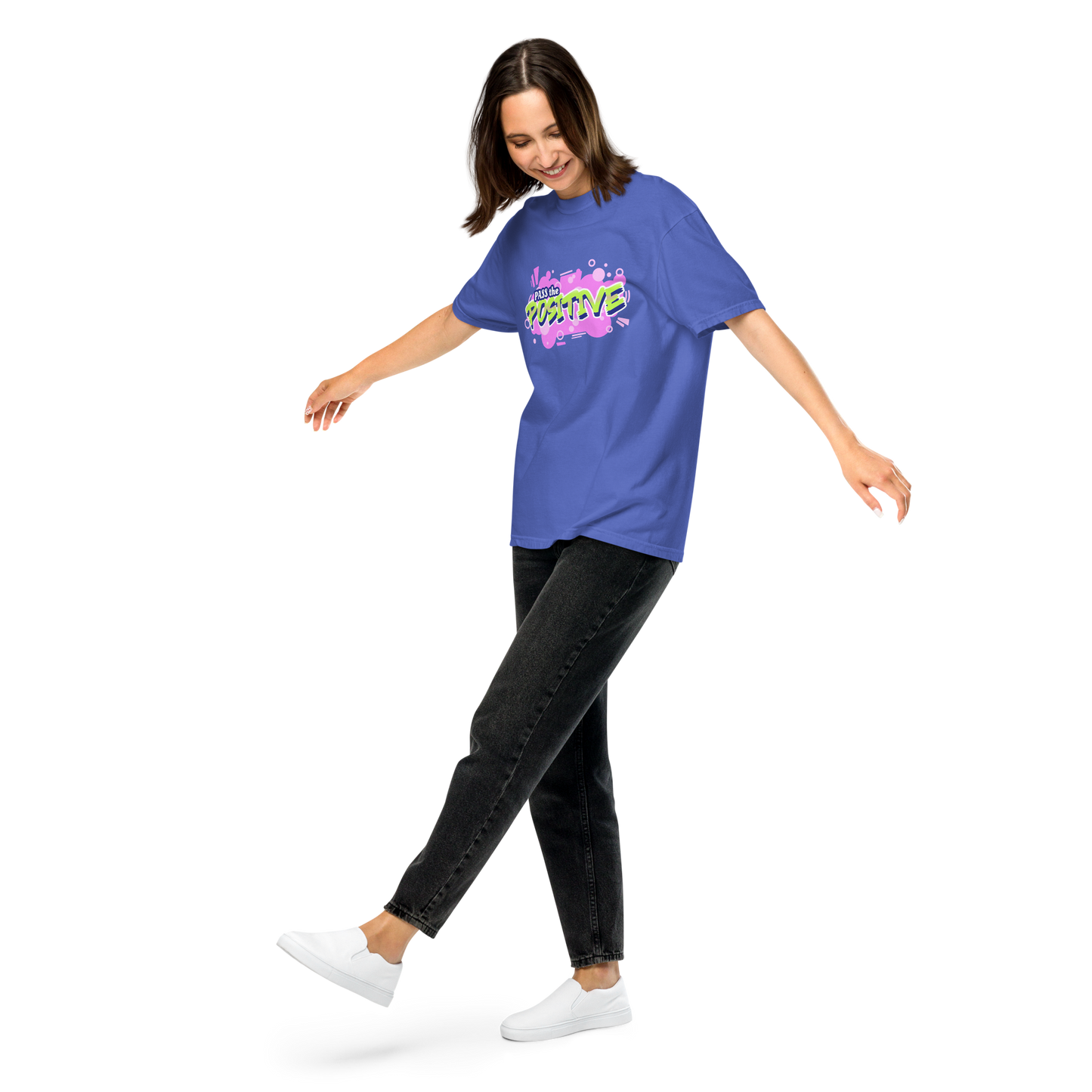 Funky Cloudburst Tee - Unisex Dyed - Flo Blue