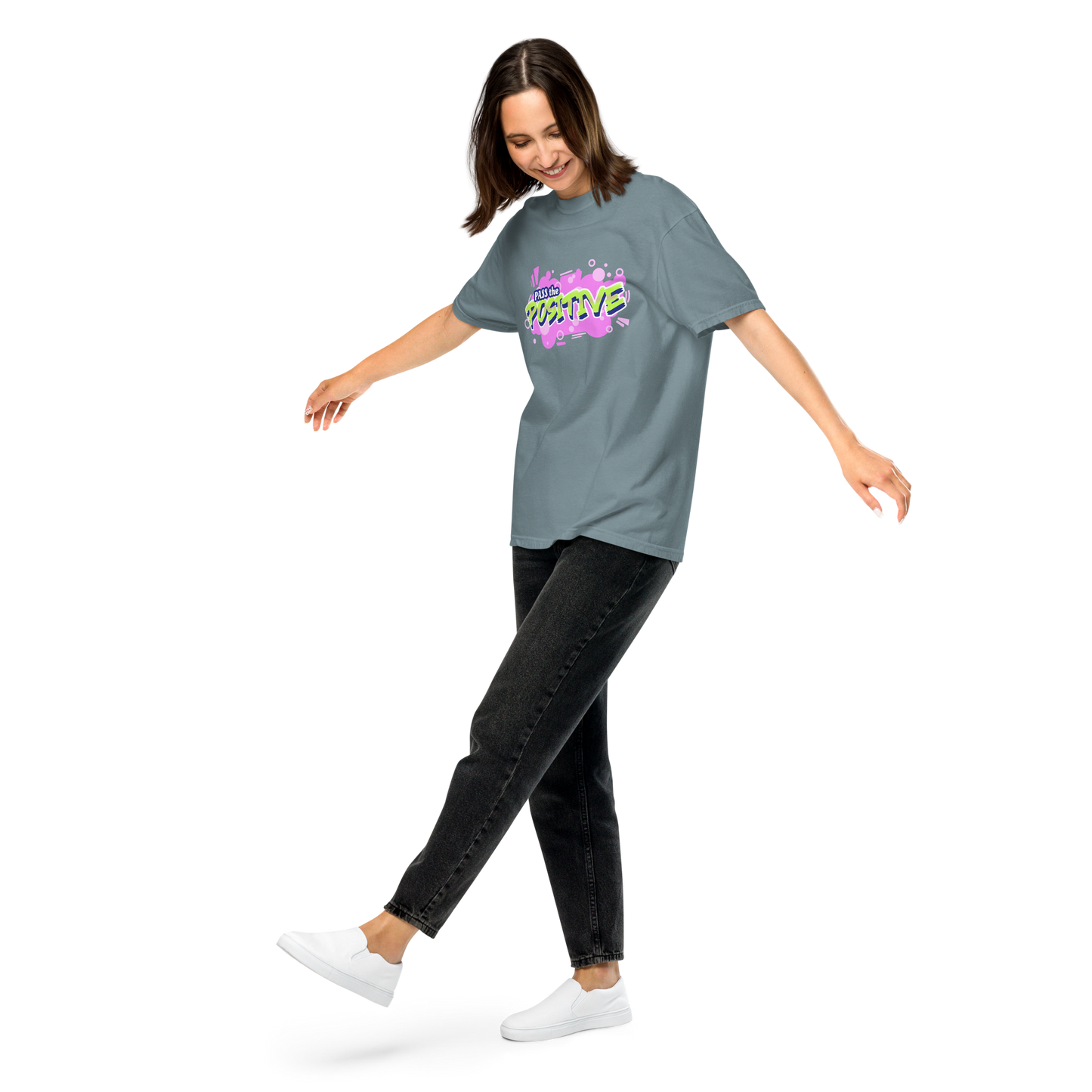 Funky Cloudburst Tee - Unisex Dyed - Ice Blue