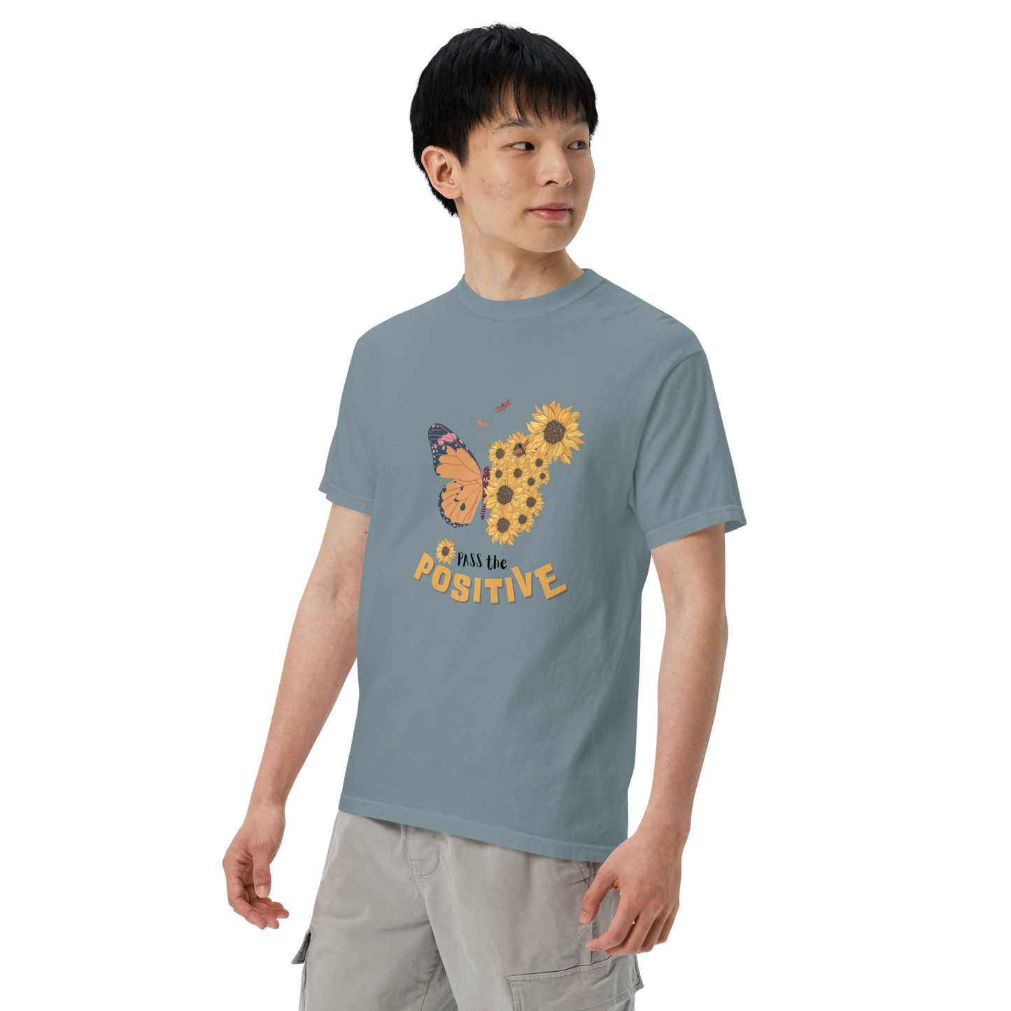 Celestial Butterfly T-Shirt - Unisex Dyed - Ice Blue