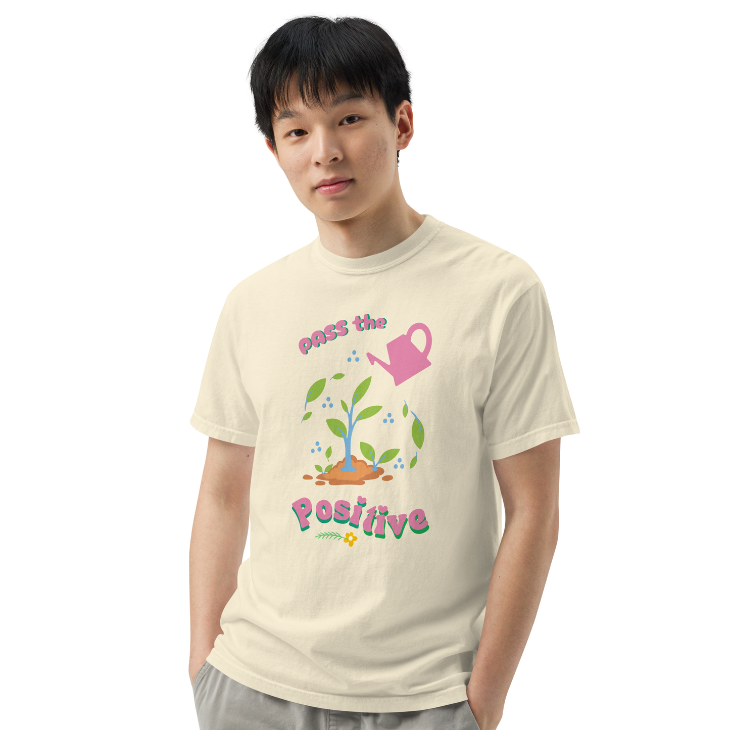 Bloom & Grow T-Shirt - Unisex Dyed - Ivory