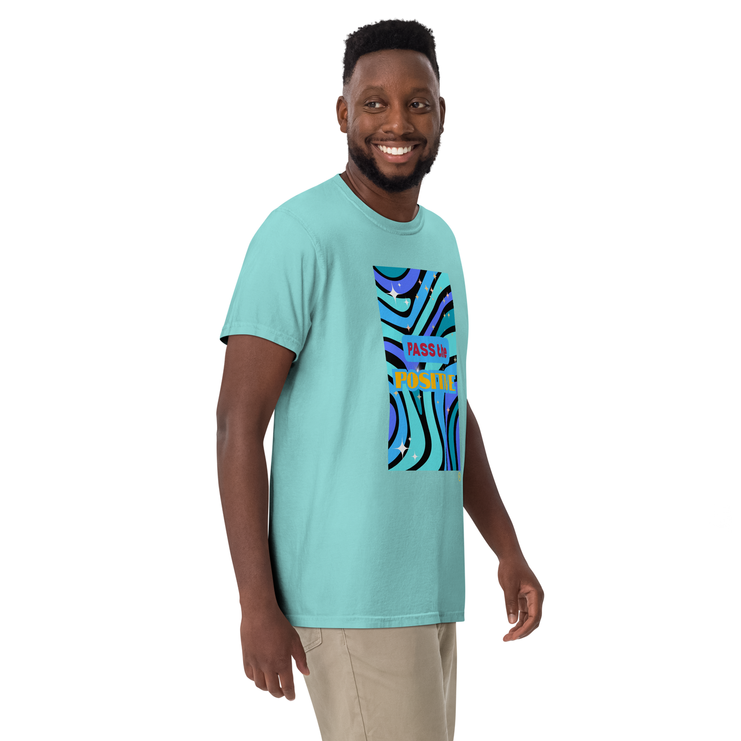 Mystic Ocean T-Shirt - Unisex Dyed - Lagoon Blue