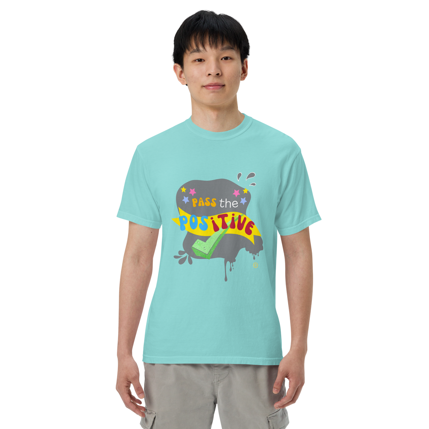 Chaos Theory T-Shirt - Unisex Garment Dyed - Lagoon Blue