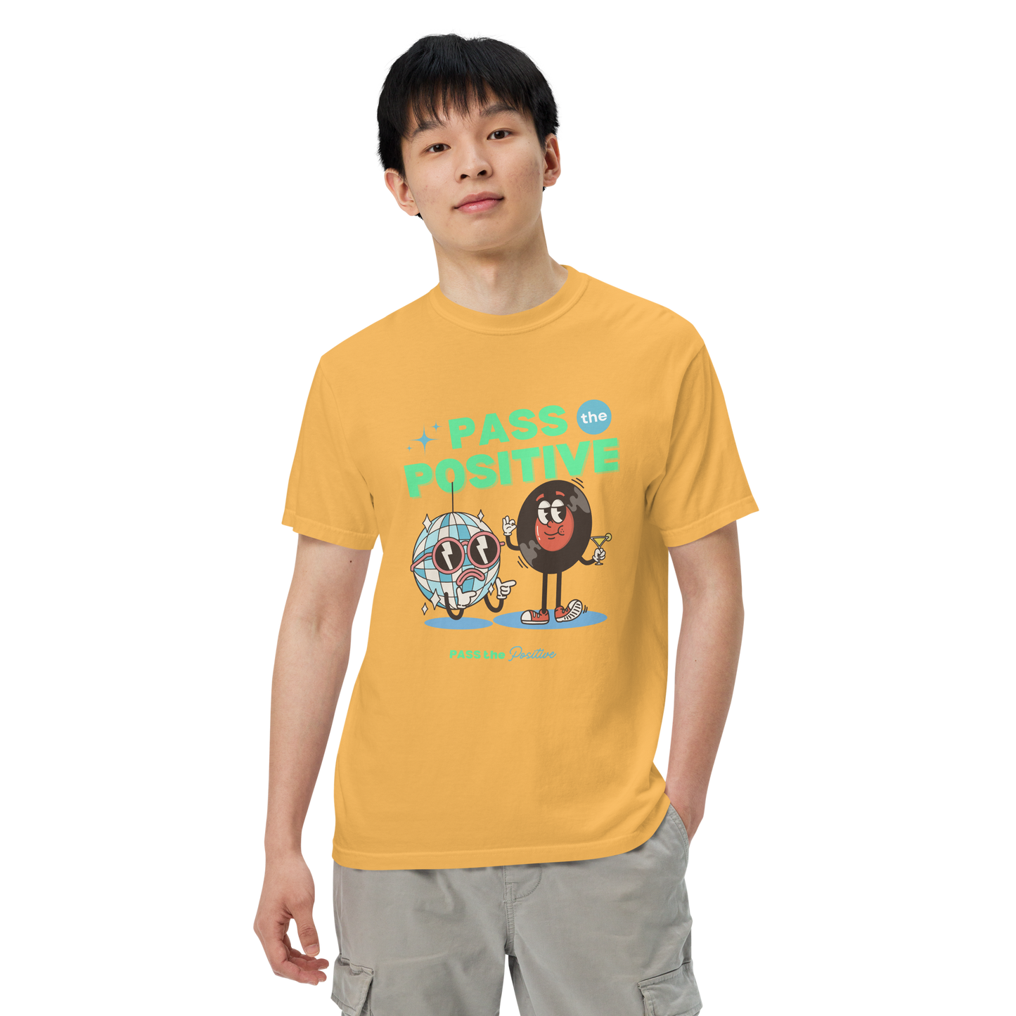 Disco Duo Party Tee - Unisex Dyed - Mustard