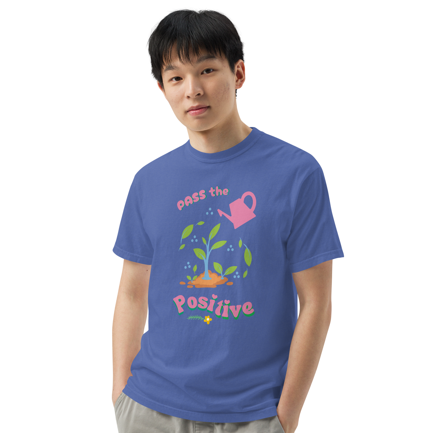 Bloom & Grow T-Shirt - Unisex Dyed - Mystic Blue