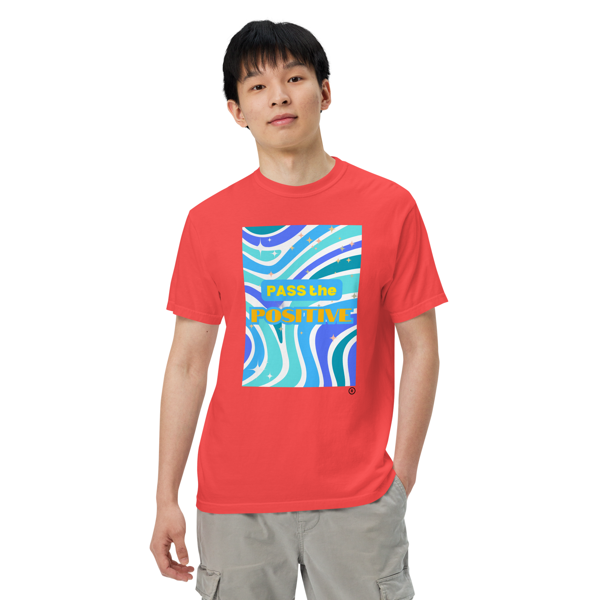 Groovy Ocean T-Shirt - Unisex Dyed - Paprika