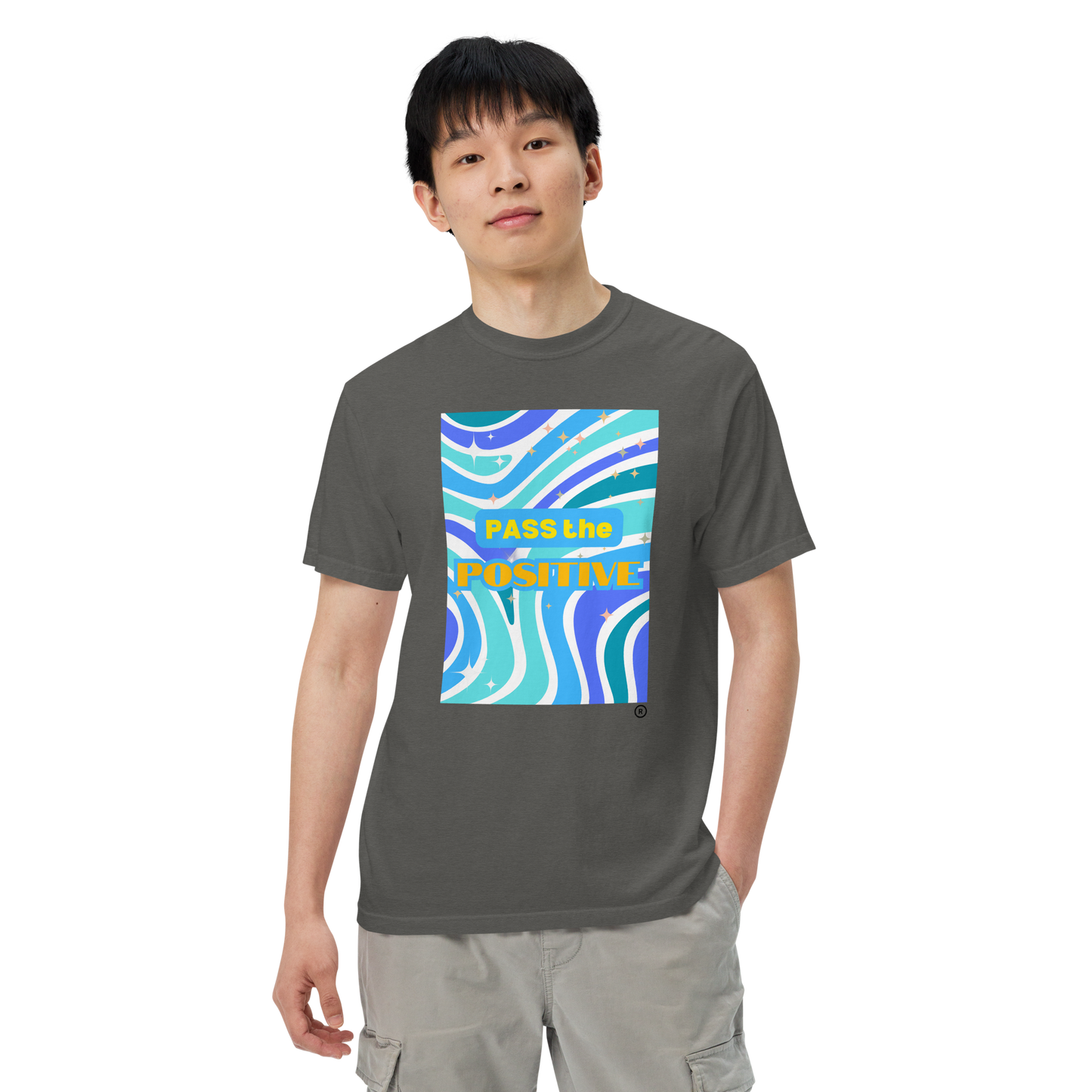 Groovy Ocean T-Shirt - Unisex Dyed - Pepper