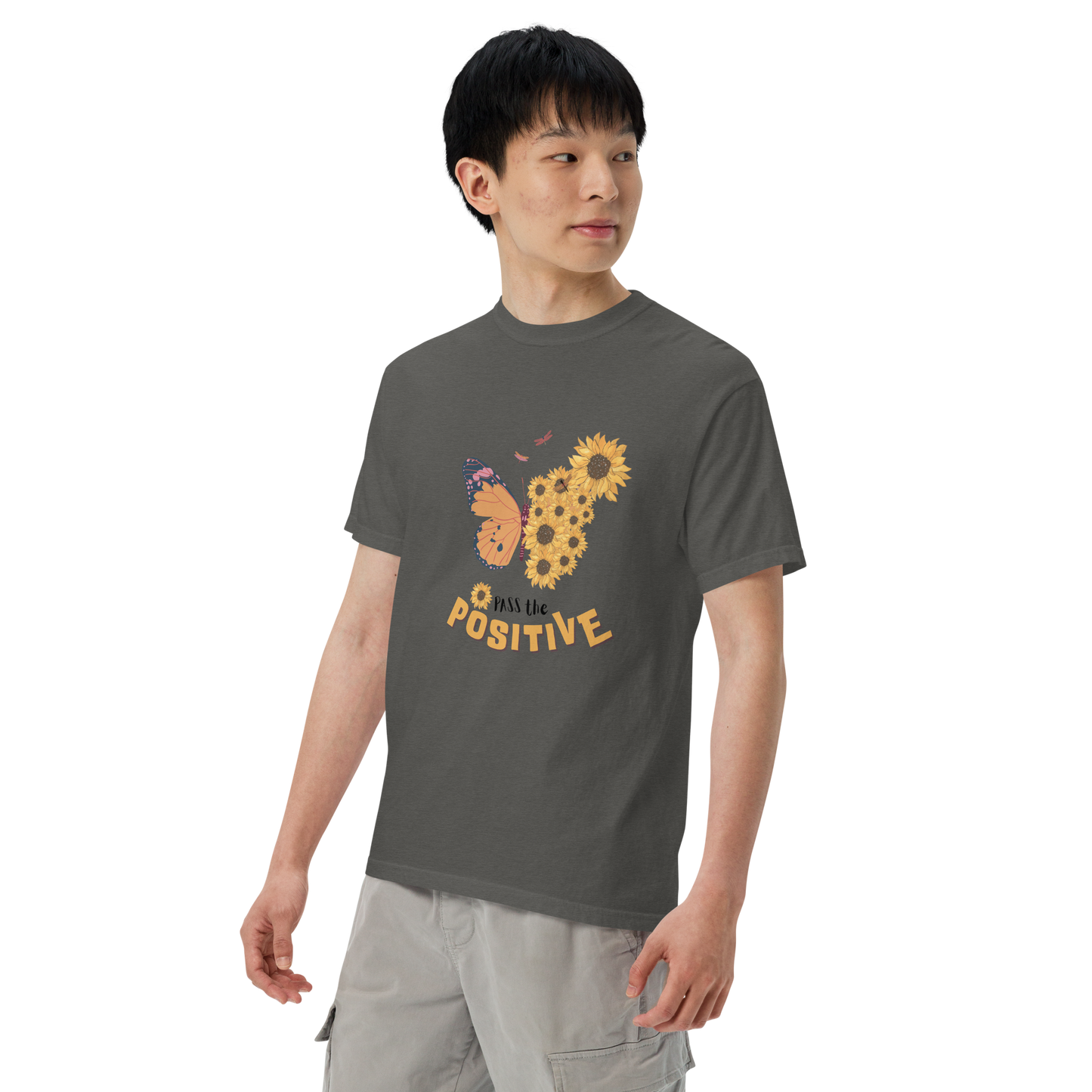 Celestial Butterfly T-Shirt - Unisex Dyed - Pepper