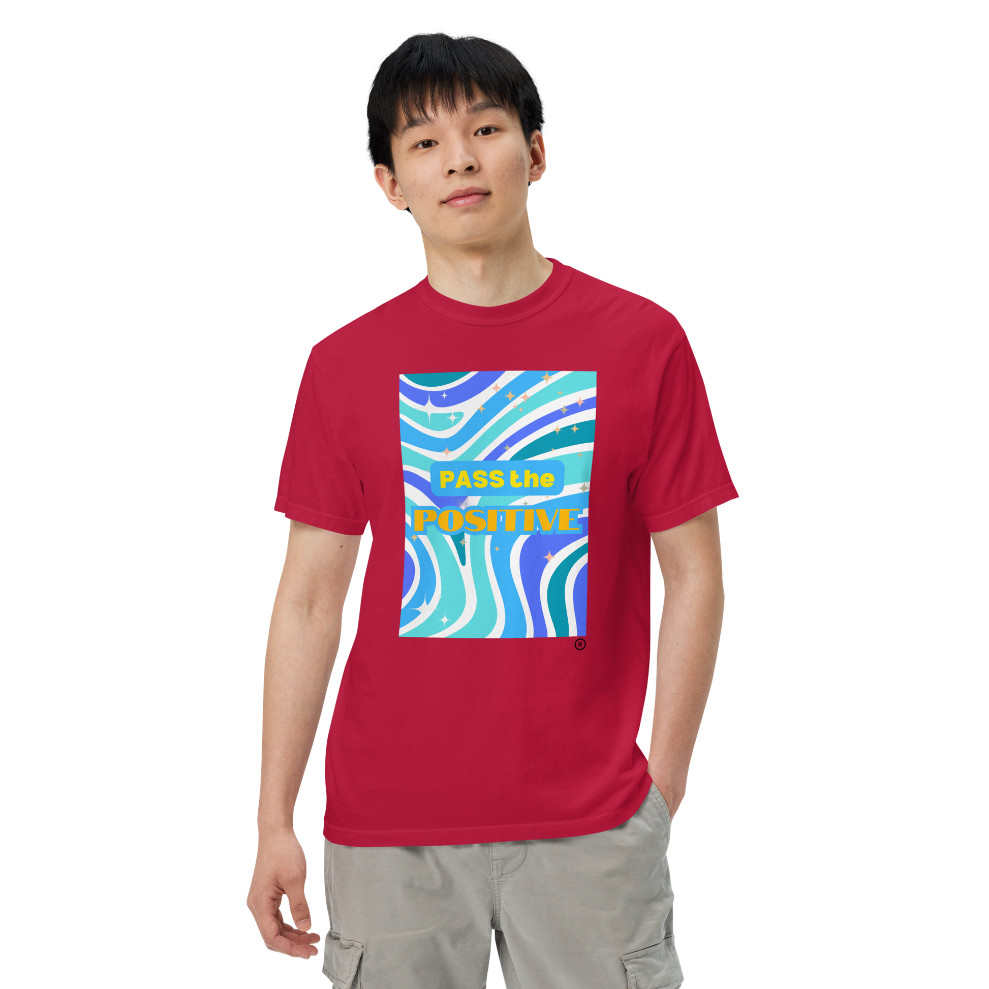 Groovy Ocean T-Shirt - Unisex Dyed - Red