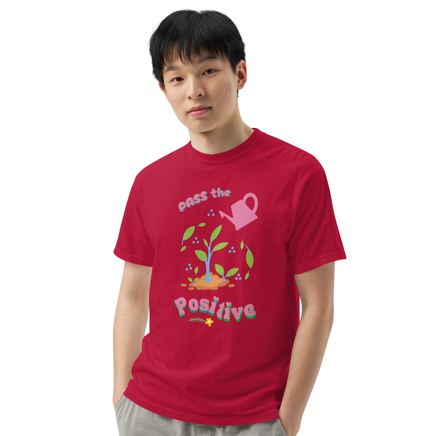 Bloom & Grow T-Shirt - Unisex Dyed - Red