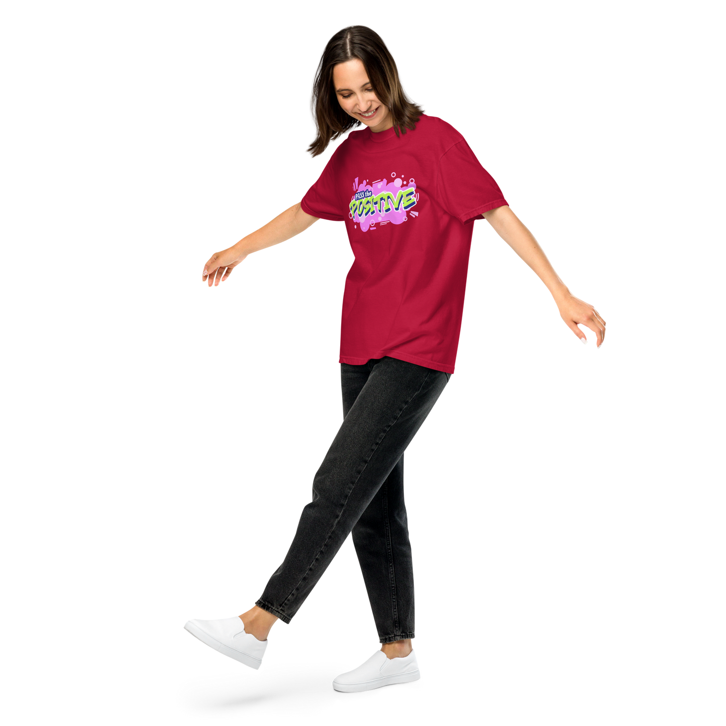 Funky Cloudburst Tee - Unisex Dyed - Red