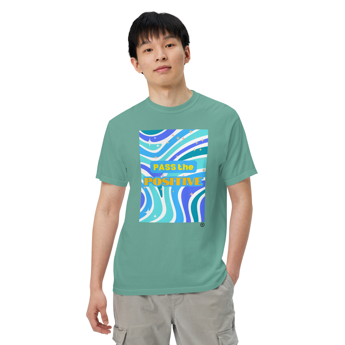 Groovy Ocean T-Shirt - Unisex Dyed - Seafoam