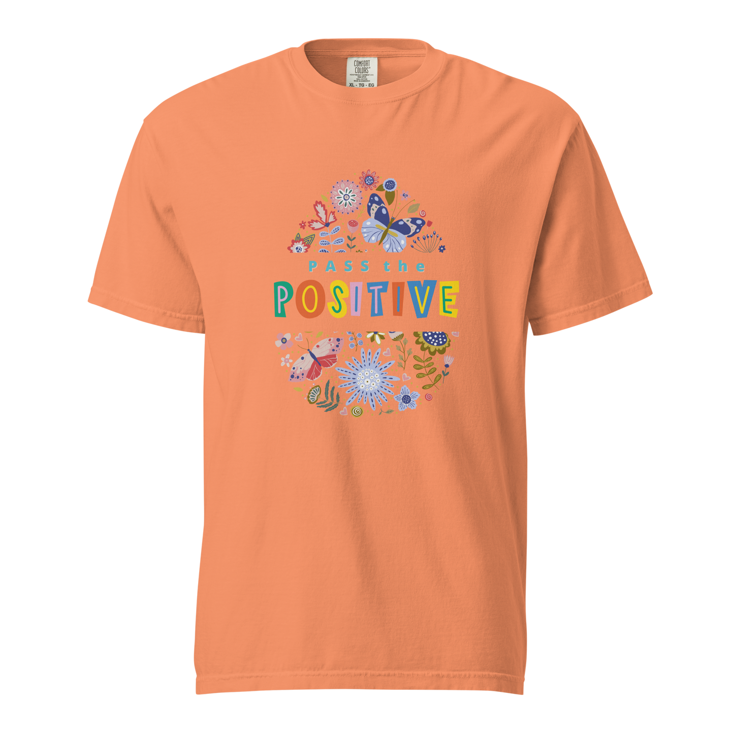 Tropical Butterfly T-Shirt - Unisex Garment Dyed - Terracotta