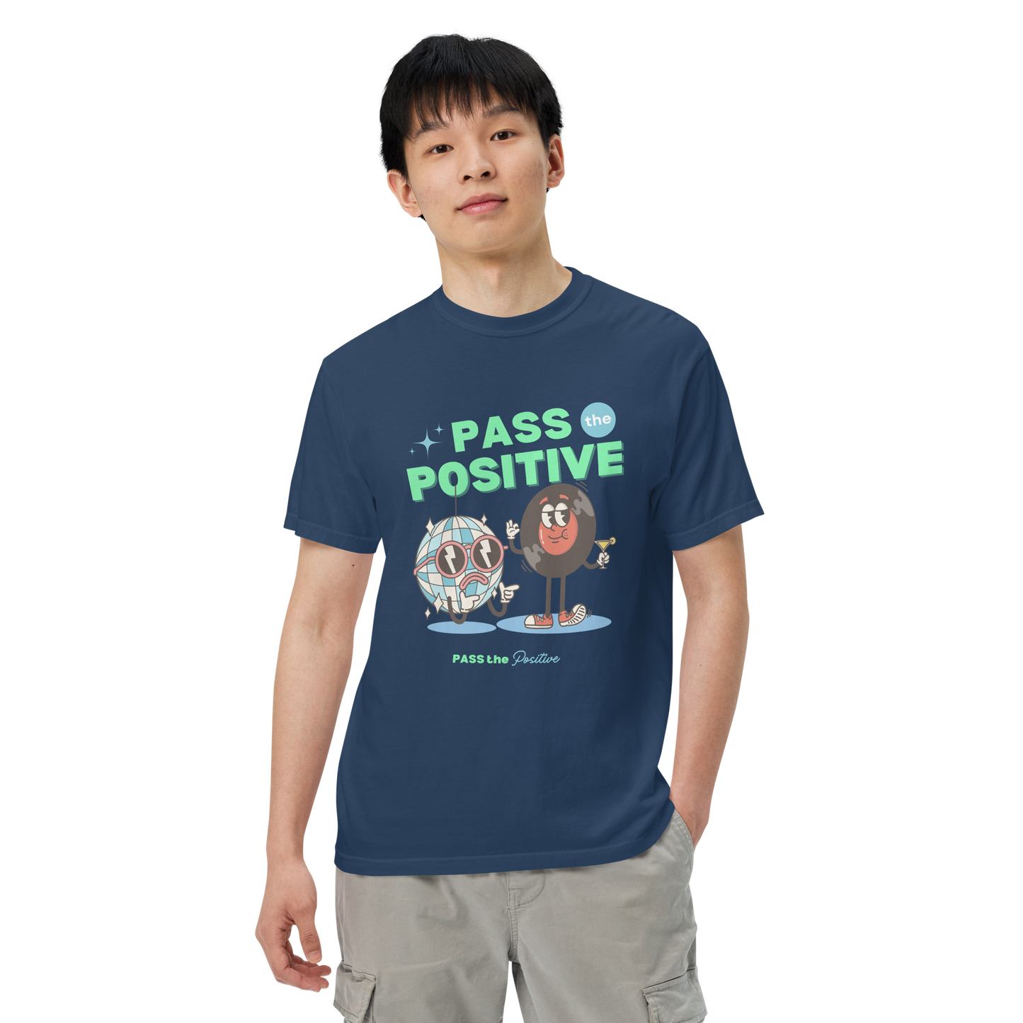 Disco Duo Party Tee - Unisex Dyed - True Navy