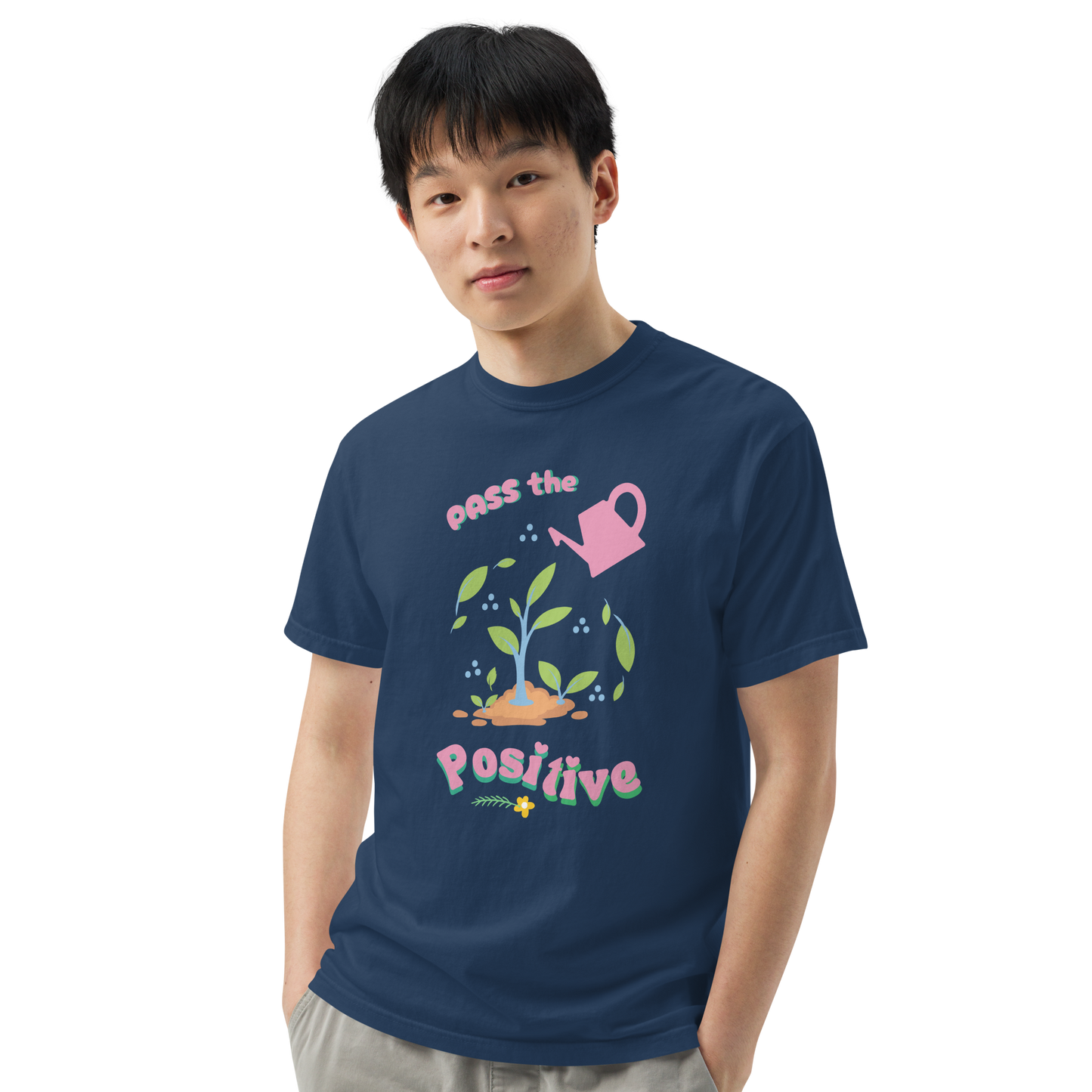 Bloom & Grow T-Shirt - Unisex Dyed - True Navy