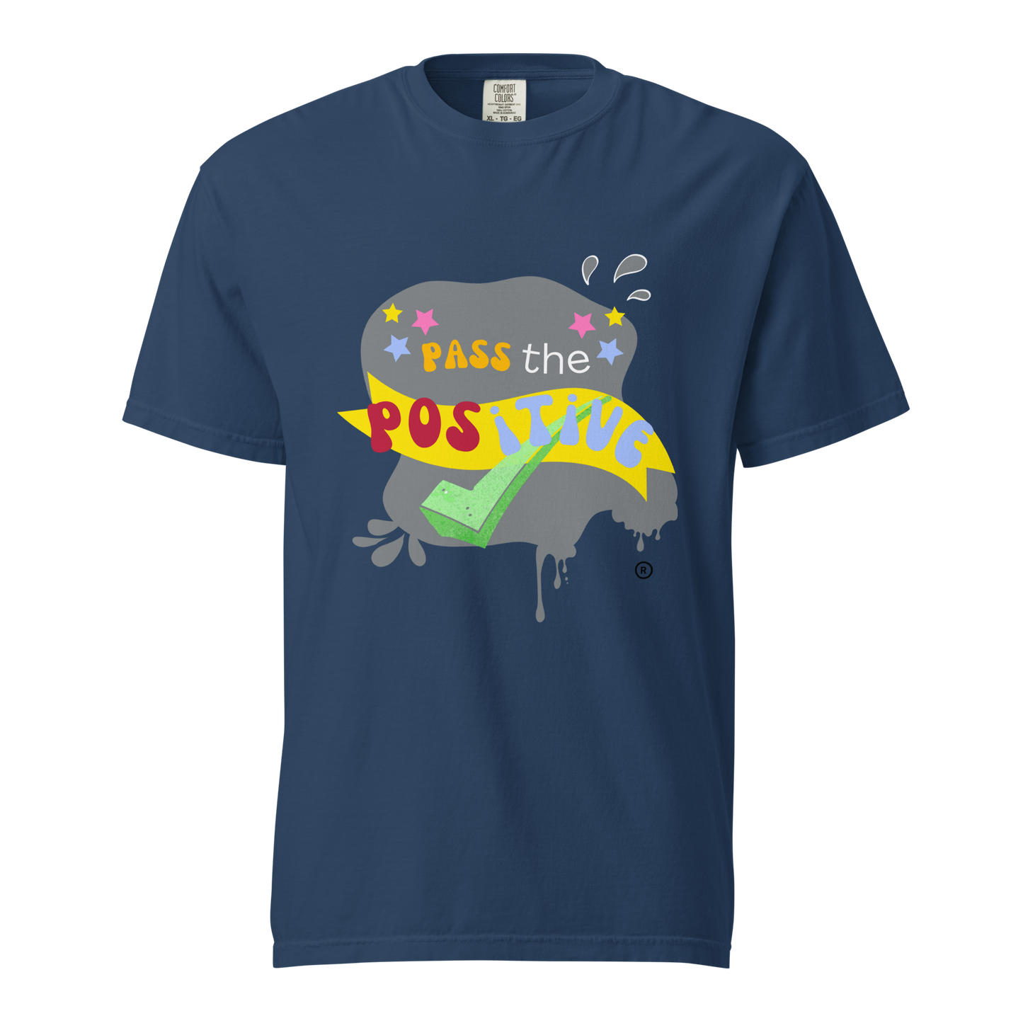Phantom Stone T-Shirt - Unisex Garment Dyed - True Navy