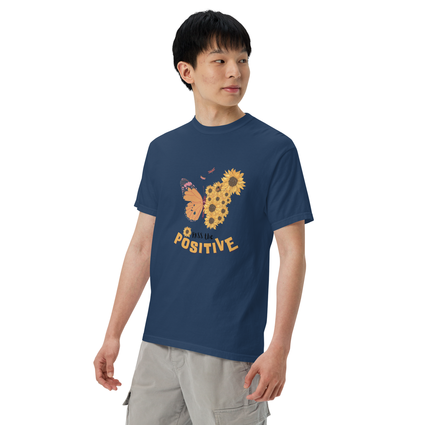 Celestial Butterfly T-Shirt - Unisex Dyed - True Navy